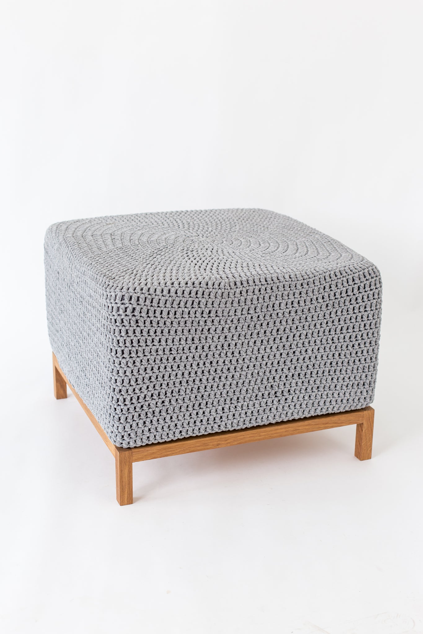 Ottoman_Crochet_ Handmade_Grey