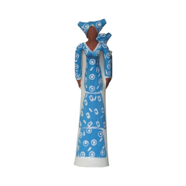 2LADY TALL VASE: WHITE ON WHITE