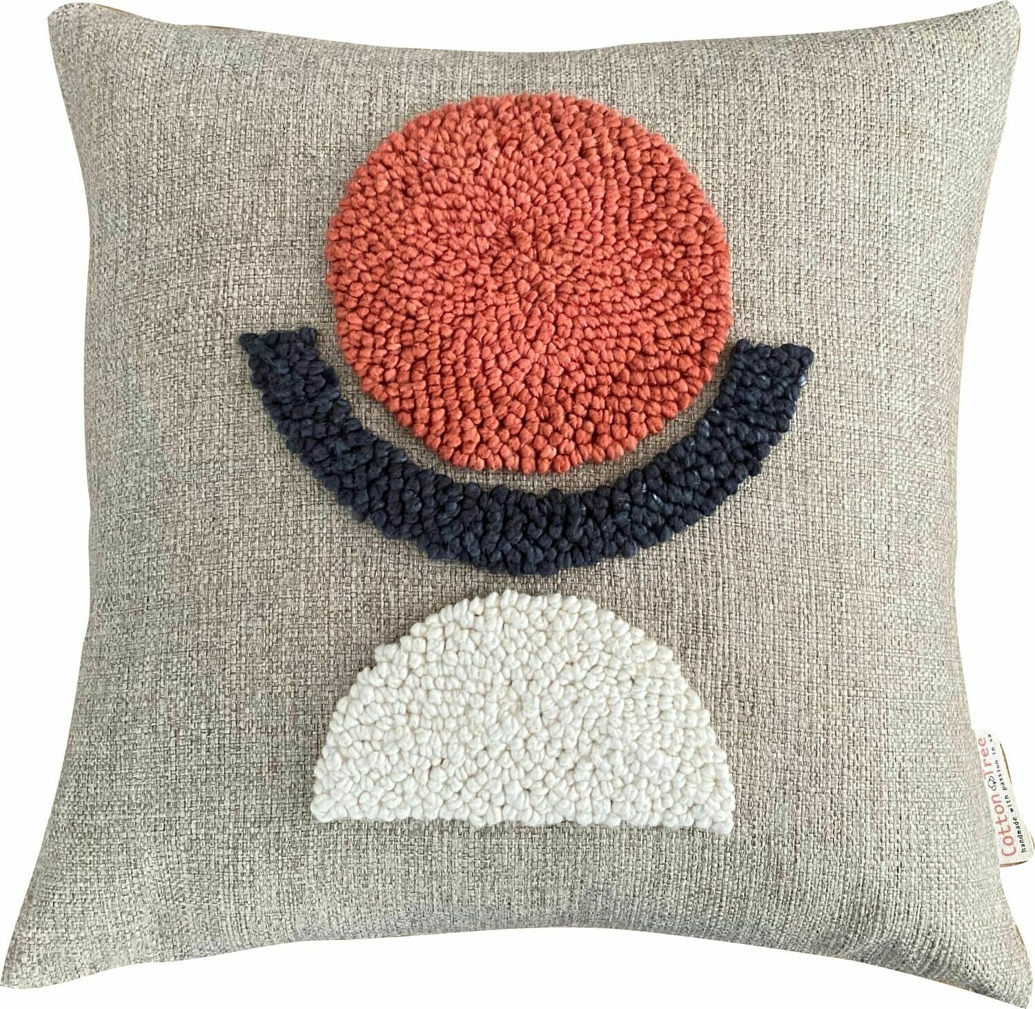 Scatter_Cushion_Punchneedle_Appilque_Scandi_African_Charcoal_natural__Rust_Linen
