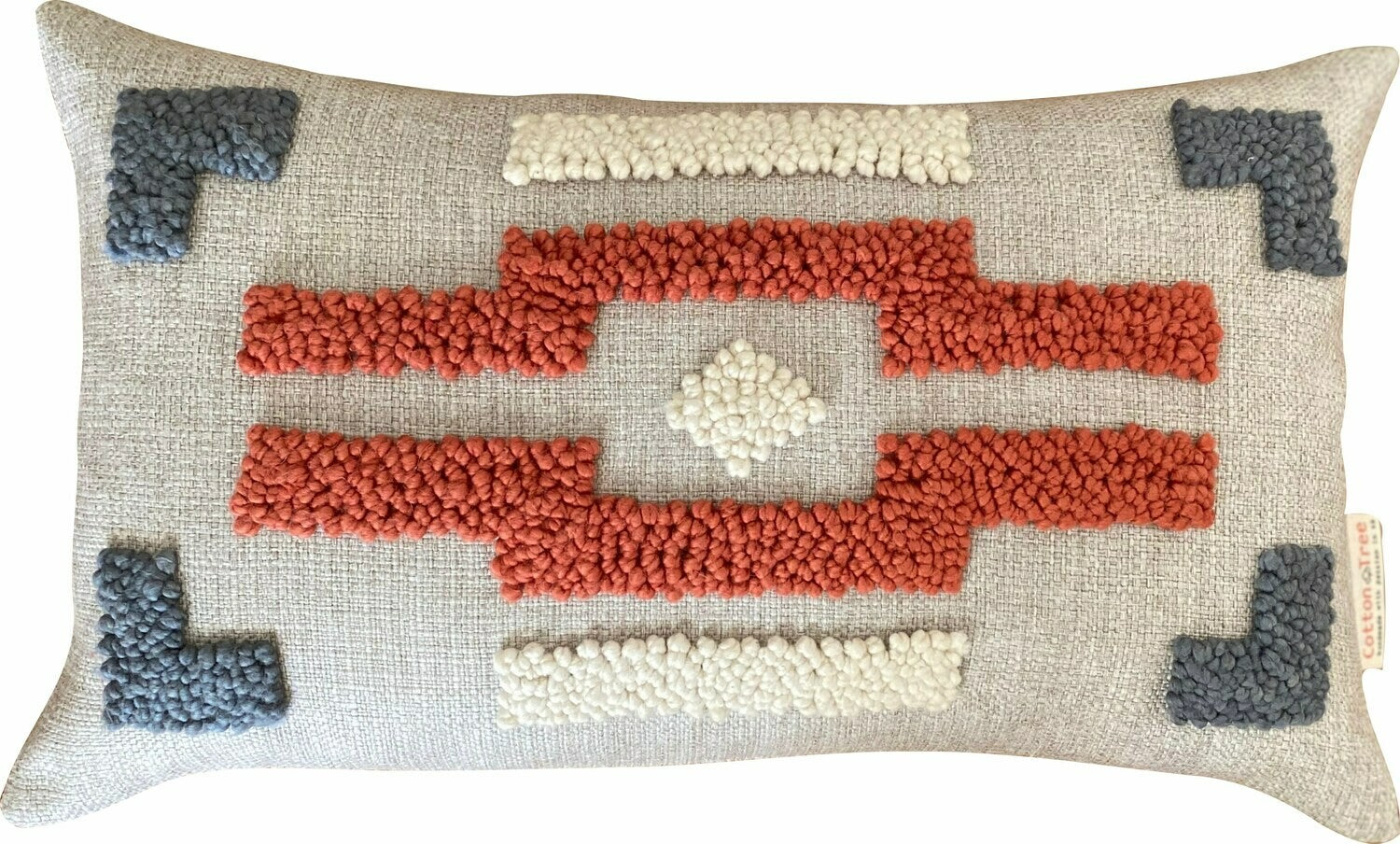 Scatter_Cushion_Punchneedle_African_Ndebele_Natural_Charcoal_Rust