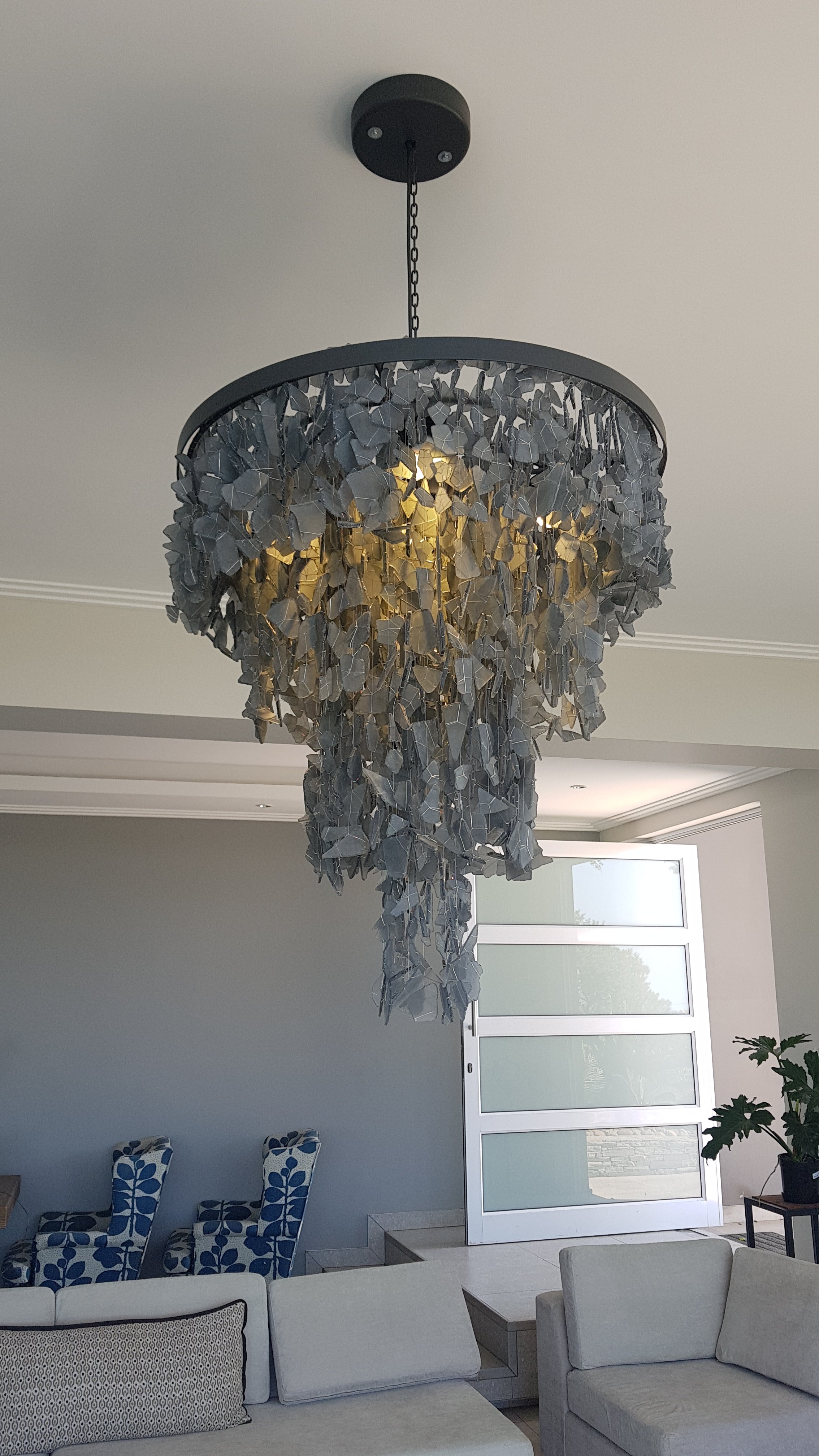 Lighting_Recycled_Glass_Tiered_Chandelier_Charcoal_Black