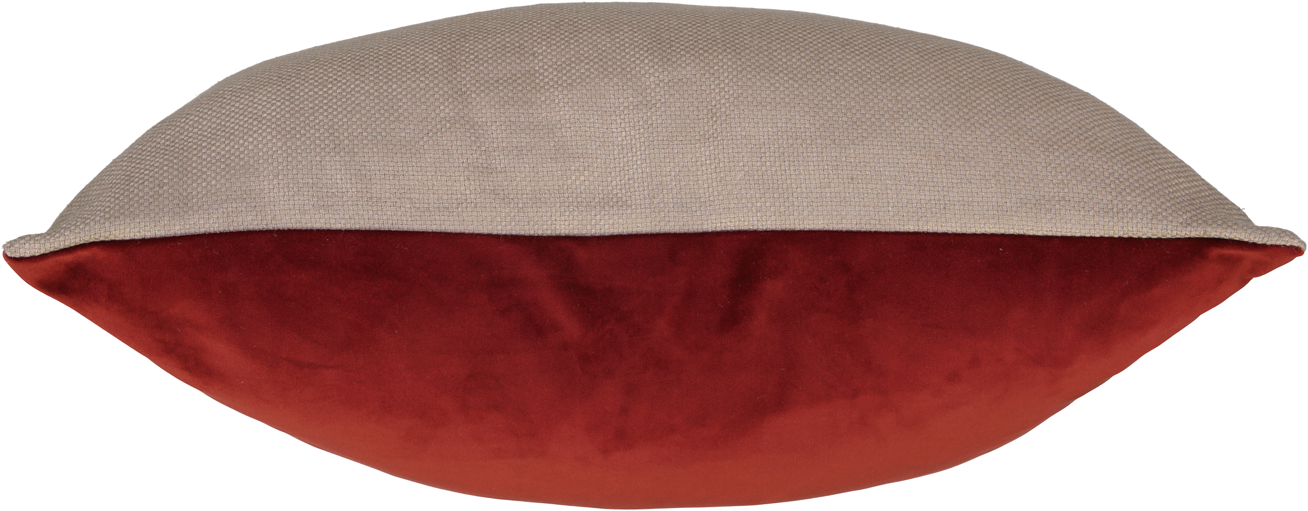 Velvet & Linen Kidney Cushion