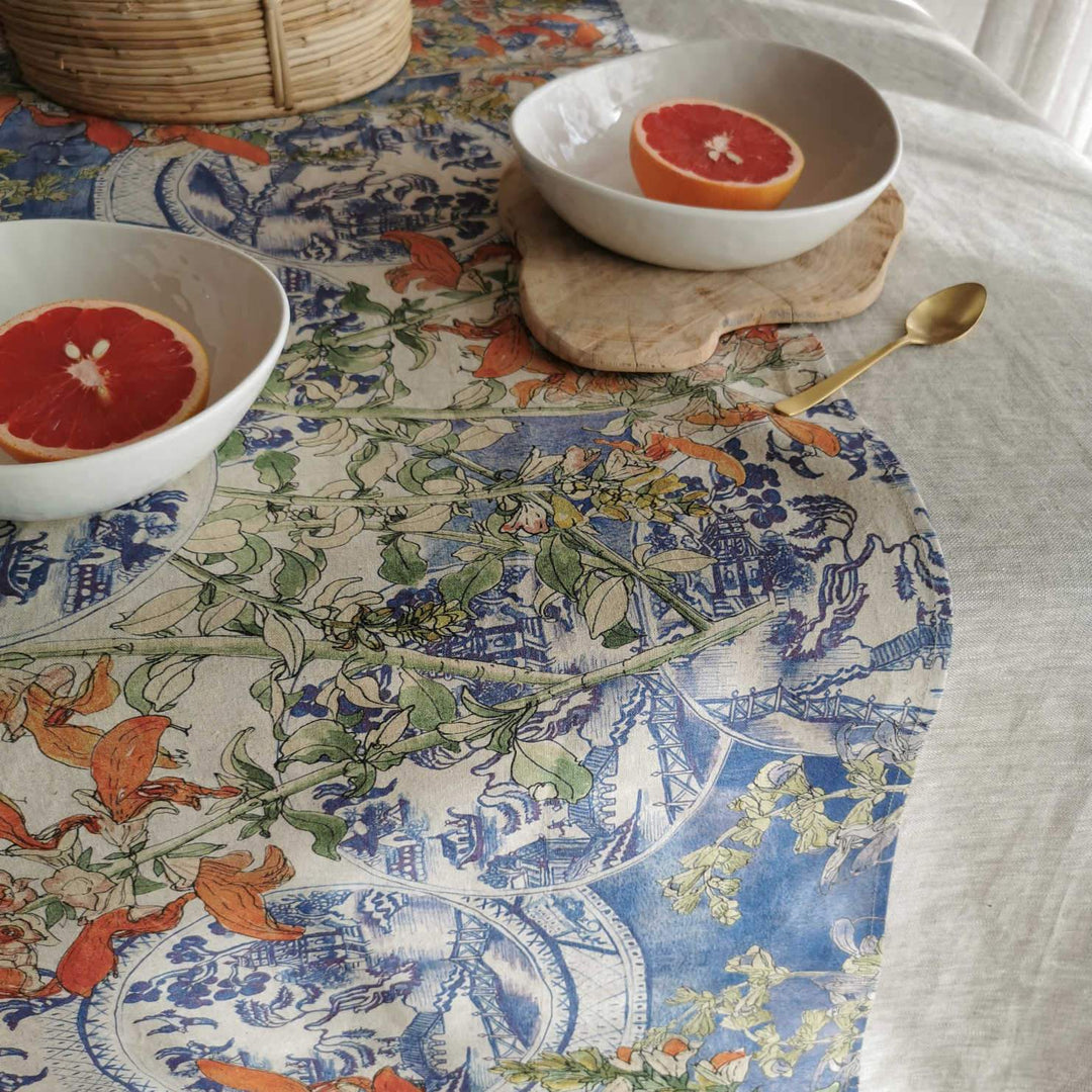 TableLinen_TableRunners_Hemp_Print_Delft