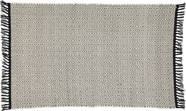 BathroomMats_Bathmat_Rugs_Handwoven_Diamond_Black_White