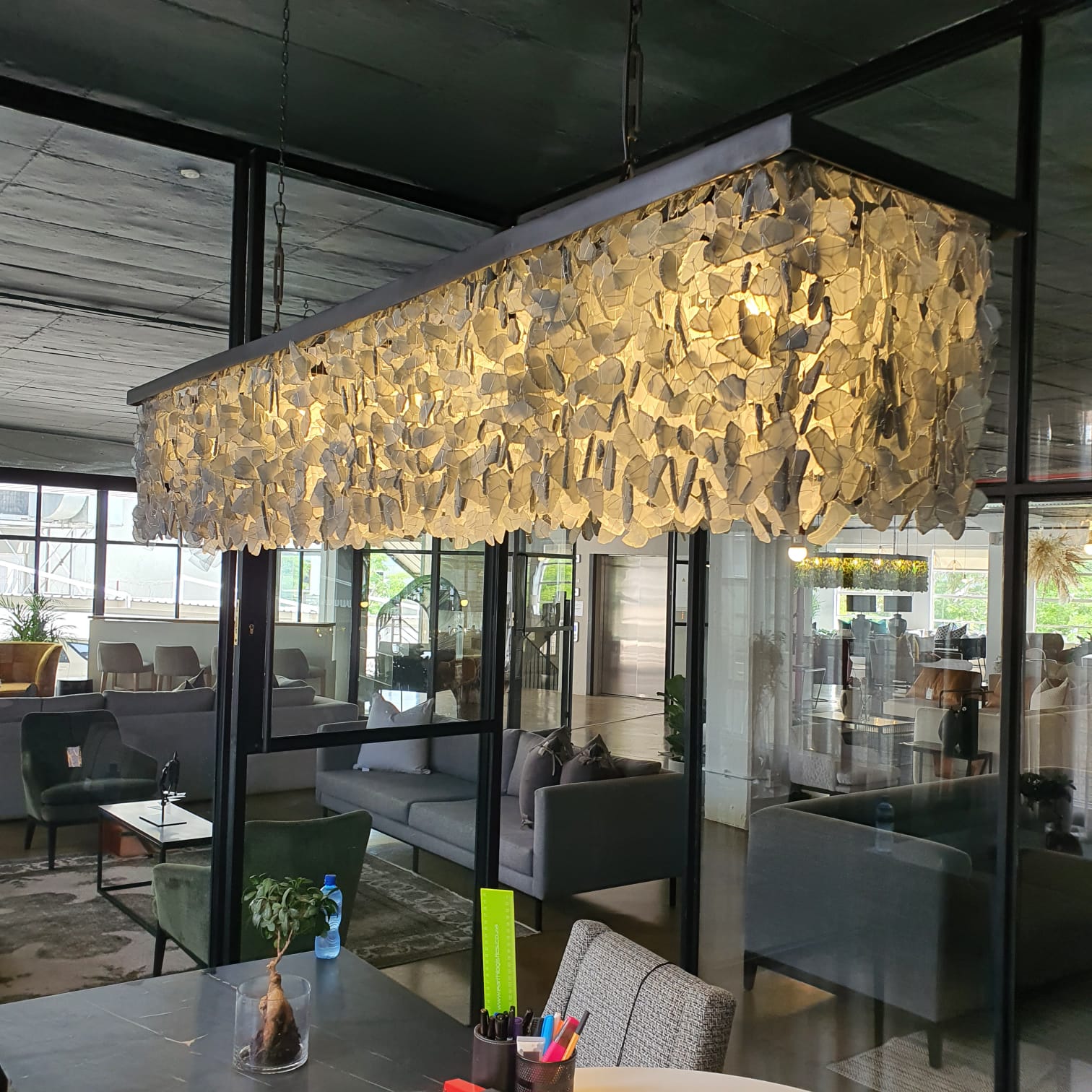 Lighting_Recycled_Glass_Linear_Chandelier_White