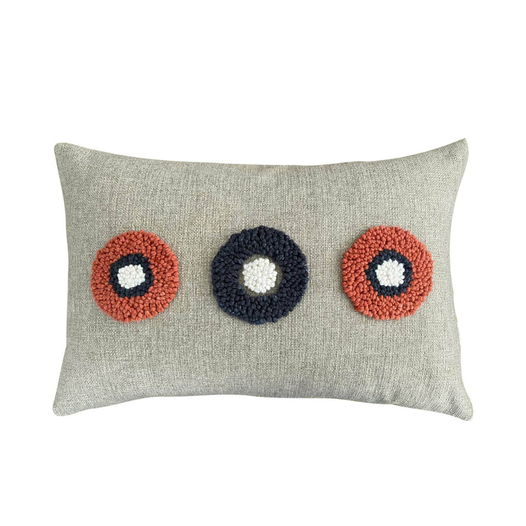 Scatter_Cushion_Punchneedle_Appilque_Scandi_African_Charcoal_natural__Rust_Linen