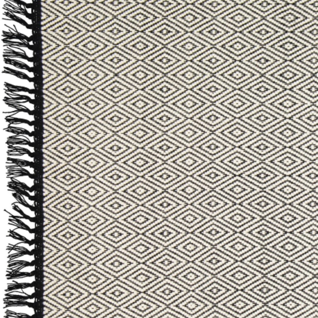 BathroomMats_Bathmat_Rugs_Handwoven_Diamond_Black_White