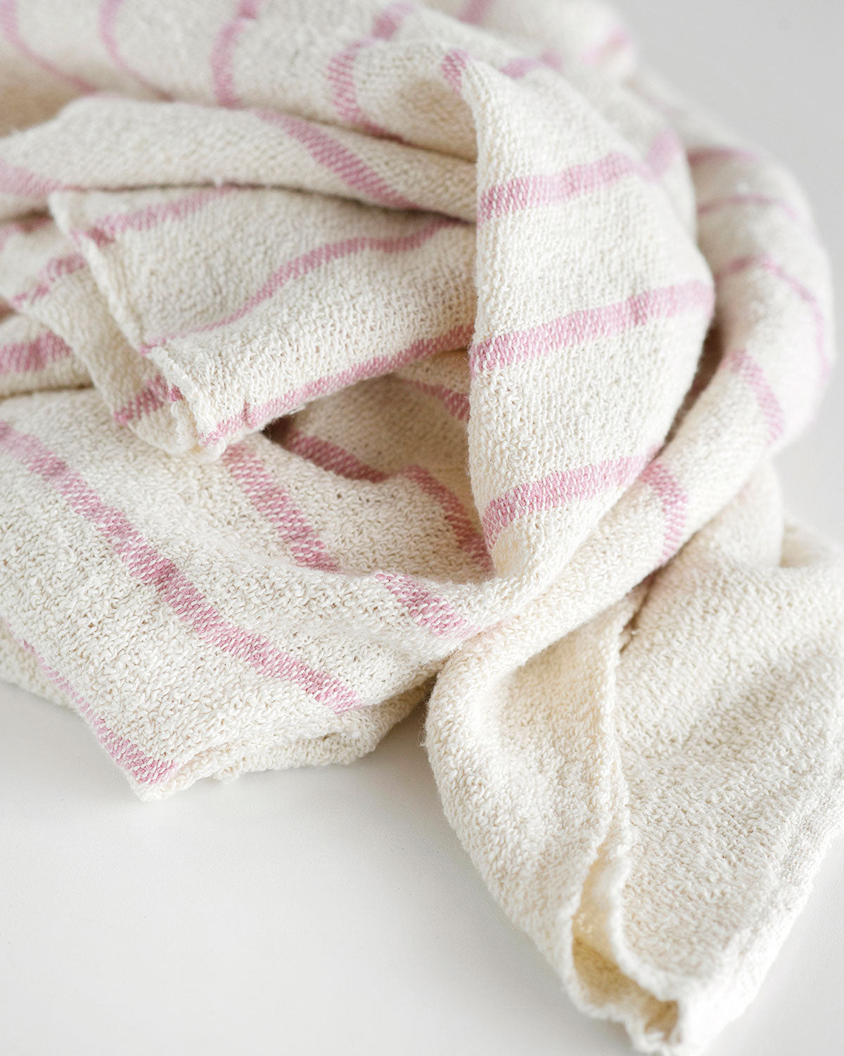 Nursery_BabyBlanket_Handwoven_Cotton_Stripe_Pink