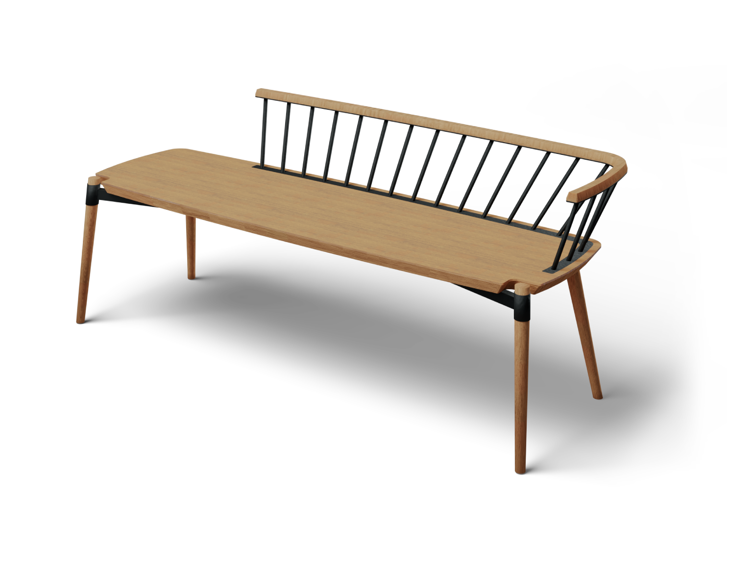 Furniture_Seating_Bench_Oak_Metal