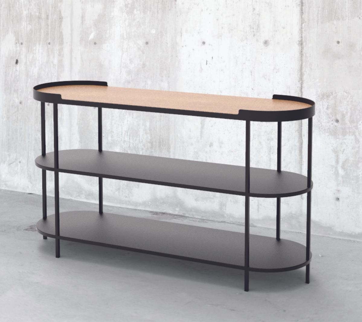 Furniture_Console_Metal_Wood_Black