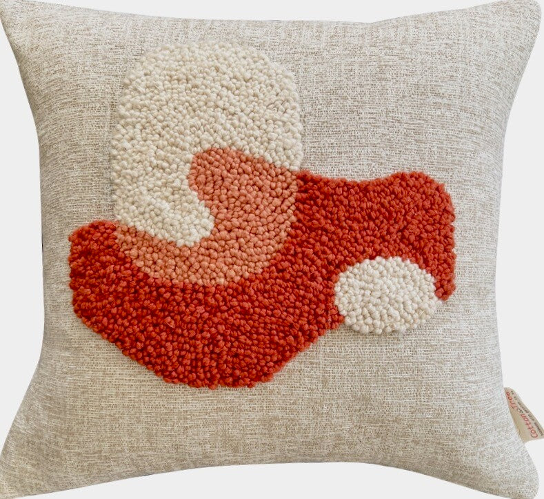 Scatter_Cushion_Punchneedle_Natural_BurntOrange_Coral