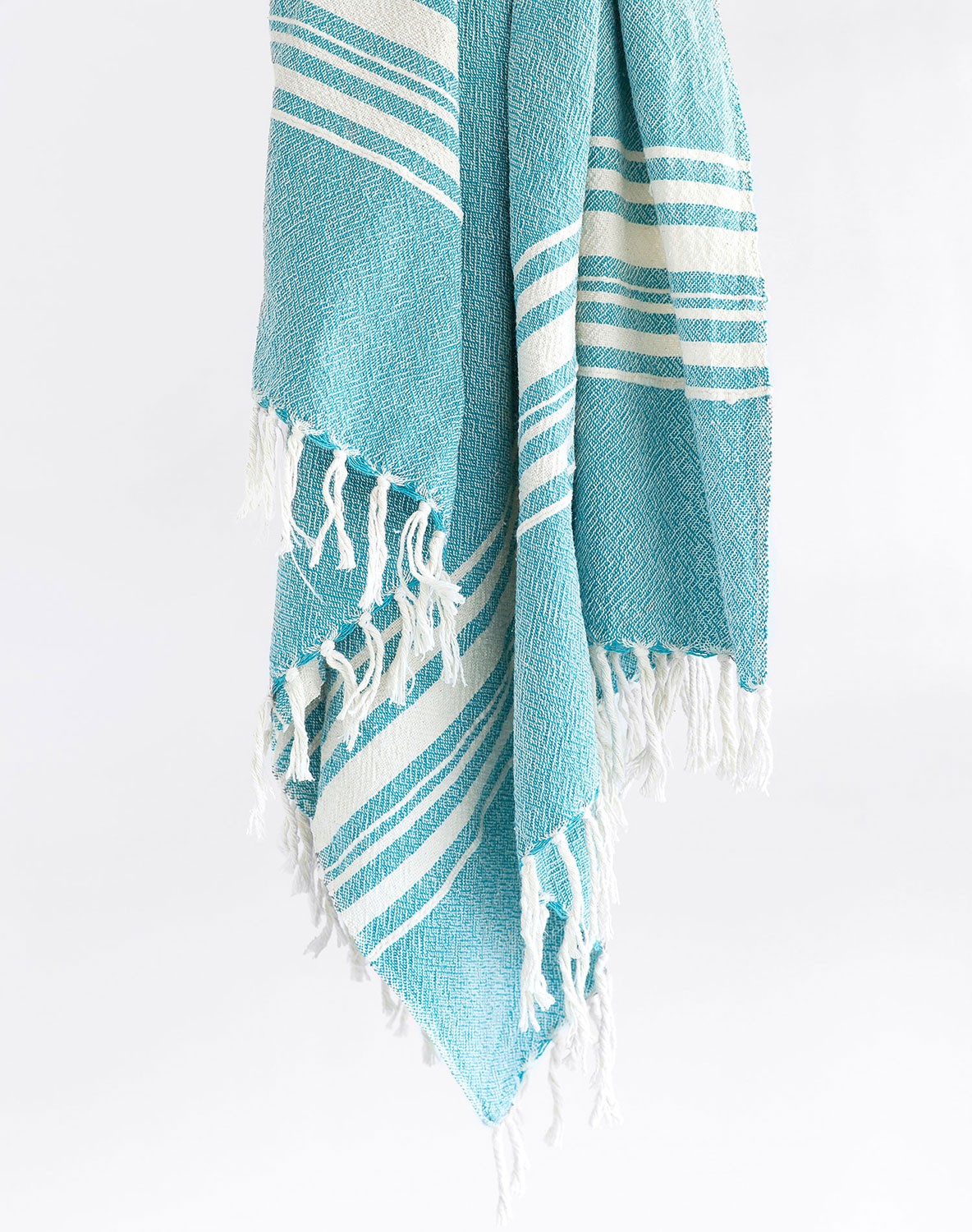 Towels_BathTowel_BeachTowel_Contemporary_Handwoven_Striped_Turquoise